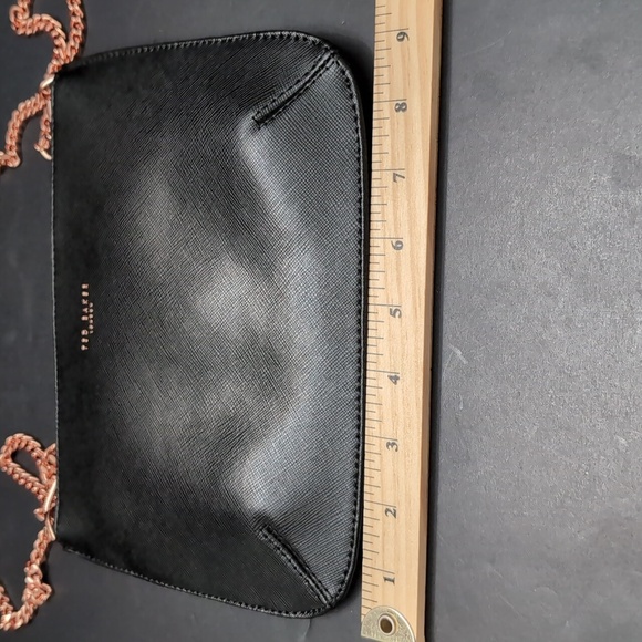 Ted Baker Nara Woman's Black Leather Crosshatch Crossbody/Clutch Bag. - Picture 10 of 11